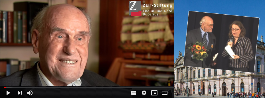 Preisverleihung der ZEIT Stiftung ("Was für ein Leben") an Wilhelm Simonsohn